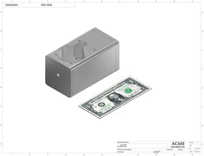 Automatic inline 4 pistons filler machine high-precision, electrically-driven ball screw movement, high viscocity liquid products, Part 695-240E, by Acasi Machinery Inc.