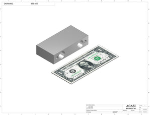 Automatic inline 4 pistons filler machine high-precision, electrically-driven ball screw movement, high viscocity liquid products, Part 695-252, by Acasi Machinery Inc.