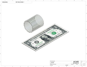 Automatic inline 4 pistons filler machine high-precision, electrically-driven ball screw movement, high viscocity liquid products, Part 697-000-HOSE-1, by Acasi Machinery Inc.