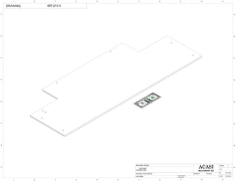 Automatic inline 4 pistons filler machine high-precision, electrically-driven ball screw movement, high viscocity liquid products, Part 697-210-3, by Acasi Machinery Inc.