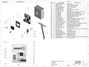 Automatic inline 8 pistons filler machine high-precision, high viscocity liquid products model Trupiston, Assy 700-000-03-V1.0, by Acasi Machinery Inc.