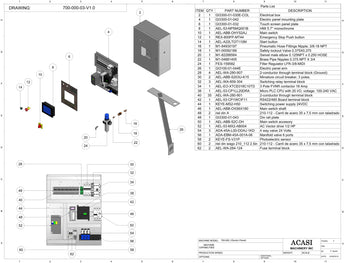 Automatic inline 8 pistons filler machine high-precision, high viscocity liquid products model Trupiston, Assy 700-000-03-V1.0, by Acasi Machinery Inc.