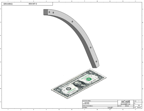 Waterfall cap feeder and sorter, model 810-000 V18, Part 800-007-2, by Acasi Machinery Inc.