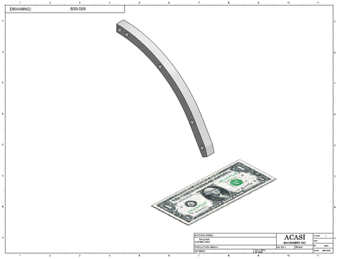 Waterfall cap feeder and sorter, model 810-000 V18, Part 800-009, by Acasi Machinery Inc.