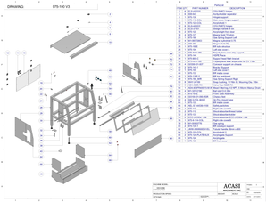 Inline Bottle Cleaner Model BR15 | Structure-Tray And Covers (975-100 V3) By Acasi Machinery