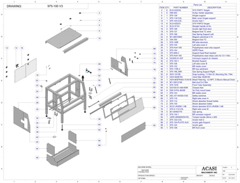 Inline Bottle Cleaner Model BR15 | Structure-Tray And Covers (975-100 V3) By Acasi Machinery