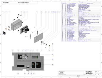Automatic inline bottle cleaner with dry or wet cleaning options, model BR-15, Assy 975-700-COL V20, by Acasi Machinery Inc.