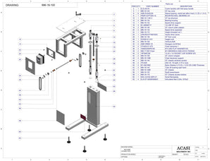 Automatic inline gap transfer machine, model GT-48, Assy 996-18-100, by Acasi Machinery Inc.