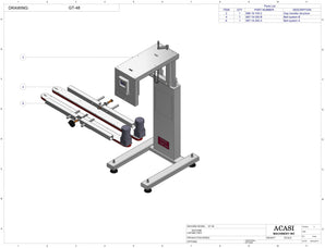 Automatic inline gap transfer machine, model GT-48, Assy GT-48 (997-19-000), by Acasi Machinery Inc.
