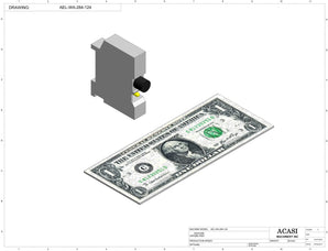 Automatic inline pressure overflow bottle filler machine, low viscosity, Component AEL-WA-284-124, by Acasi Machinery Inc.