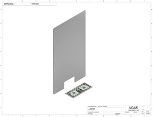 Automatic inline 4 miniature pistons filler machine, gating cylinders to automatically control handling of the bottles, high viscocity liquid products, model Minipiston, Part 650-022, by Acasi Machinery Inc.