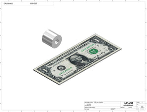 Automatic inline 4 miniature pistons filler machine, gating cylinders to automatically control handling of the bottles, high viscocity liquid products, model Minipiston, Part 650-025, by Acasi Machinery Inc.