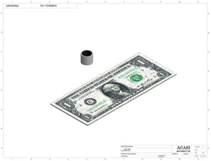 Automatic inline 4 miniature pistons filler machine, gating cylinders to automatically control handling of the bottles, high viscocity liquid products, model MiniPiston-4, Component M1-75368654, by Acasi Machinery Inc.