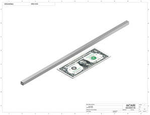Automatic inline 4 miniature pistons filler machine, gating cylinders to automatically control handling of the bottles, high viscocity liquid products, model MiniPiston-4, Part 650-034,by Acasi Machinery Inc.