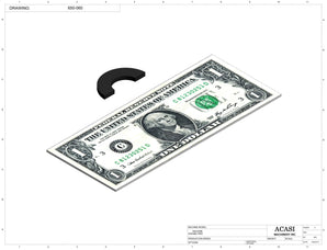 Automatic inline 4 miniature pistons filler machine, gating cylinders to automatically control handling of the bottles, high viscocity liquid products, model MiniPiston-4, Part 650-060, by Acasi Machinery Inc.