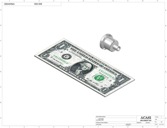 Automatic inline 4 miniature pistons filler machine, gating cylinders to automatically control handling of the bottles, high viscocity liquid products, model Minipiston, Part 650-508, by Acasi Machinery Inc.