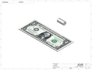 Automatic inline 4 miniature pistons filler machine, gating cylinders to automatically control handling of the bottles, high viscocity liquid products, model Minipiston, Part 650-618, by Acasi Machinery Inc.
