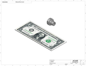 Automatic inline 4 miniature pistons filler machine,model Minipiston, Part PIS-0,075-01-012,by Acasi Machinery Inc.