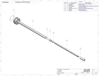 Automatic inline 4 pistons filler machine high-precision, electrically-driven ball screw movement, high viscocity liquid products, Assy 616-000, by Acasi Machinery Inc.