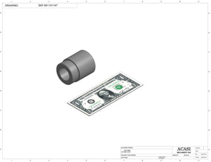 Automatic inline 4 pistons filler machine high-precision, electrically-driven ball screw movement, high viscocity liquid products, Component SKF-M1101147, by Acasi Machinery Inc.