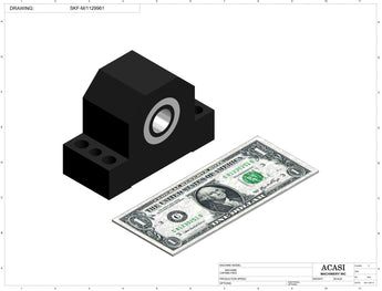 Automatic inline 4 pistons filler machine high-precision, electrically-driven ball screw movement, high viscocity liquid products, Component SKF-M1129961, by Acasi Machinery Inc.