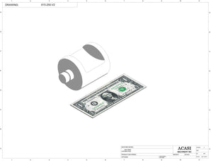 Automatic inline 4 pistons filler machine high-precision, electrically-driven ball screw movement, high viscocity liquid products, Part 615-250-V2, by Acasi Machinery Inc.