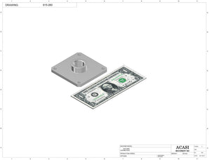 Automatic inline 4 pistons filler machine high-precision, electrically-driven ball screw movement, high viscocity liquid products, Part 615-260, by Acasi Machinery Inc.