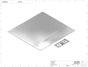 Automatic inline 4 pistons filler machine high-precision, electrically-driven ball screw movement, high viscocity liquid products, model Trupiston, Assy 625-030, by Acasi Machinery Inc.