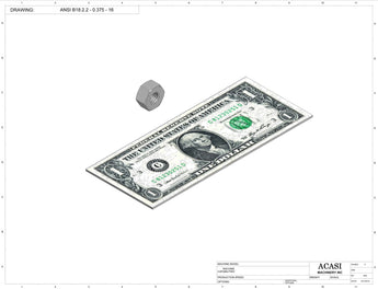 Automatic inline 4 pistons filler machine high-precision, electrically-driven ball screw movement, high viscocity liquid products, Component ANSI B18.2.2 - 3/8 - 16, by Acasi Machinery Inc.