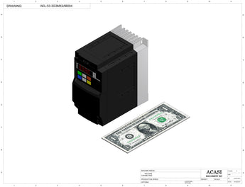 Automatic inline 6 pistons filler machine high-precision, electrically-driven ball screw movement, high viscocity liquid products, Component AEL-53-3G3MX2AB004, by Acasi Machinery Inc.