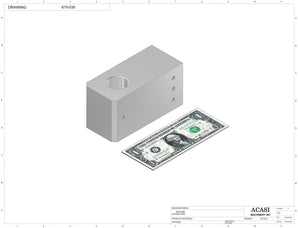 Automatic inline 6 pistons filler machine high-precision, electrically-driven ball screw movement, high viscocity liquid products, Part 615-030, by Acasi Machinery Inc.