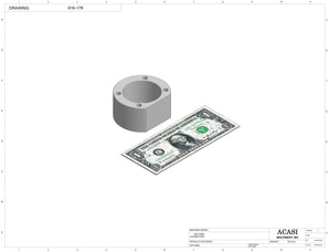 Automatic inline 6 pistons filler machine high-precision, electrically-driven ball screw movement, high viscocity liquid products, Part 616-178, by Acasi Machinery Inc.