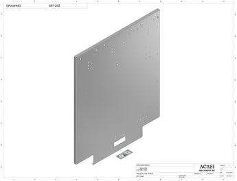 Automatic inline 6 pistons filler machine high-precision, electrically-driven ball screw movement, high viscocity liquid products, Part 697-202, by Acasi Machinery Inc.