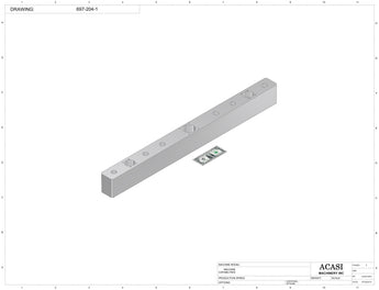 Automatic inline 6 pistons filler machine high-precision, electrically-driven ball screw movement, high viscocity liquid products, Part 697-204-1, by Acasi Machinery Inc.