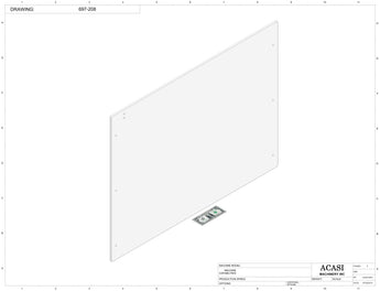 Automatic inline 6 pistons filler machine high-precision, electrically-driven ball screw movement, high viscocity liquid products, Part 697-208, by Acasi Machinery Inc.