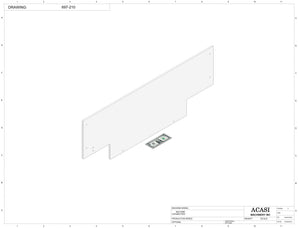 Automatic inline 6 pistons filler machine high-precision, electrically-driven ball screw movement, high viscocity liquid products, Part 697-210, by Acasi Machinery Inc.