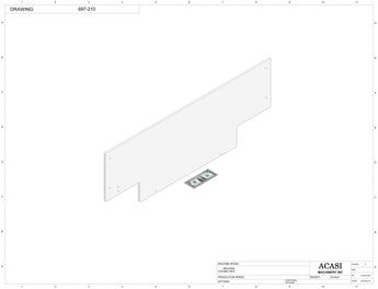 Automatic inline 6 pistons filler machine high-precision, electrically-driven ball screw movement, high viscocity liquid products, Part 697-210, by Acasi Machinery Inc.
