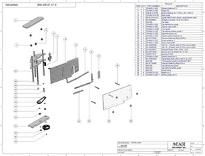 Automatic inline bottle cap machine with waterfall cap sorter and feeder, model TruCap-X-WFall, Assy 800-300-01-V1.0, by Acasi Machinery Inc.