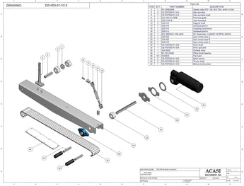 Automatic inline bottle cap tightener machine, Model-Trucap, Assy 325-000-01-V2.0, by Acasi Machinery Inc.