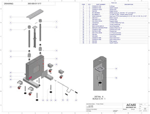 Automatic inline bottle cap tightener machine, Model - Trucap, Assy 300-000-01-V17, by Acasi Machinery Inc.