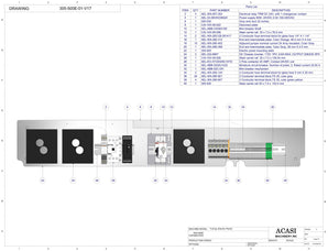 Automatic inline bottle cap tightener machine, Model - Trucap, Assy 305-500E-01-V17, by Acasi Machinery Inc.