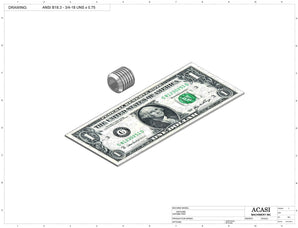 Automatic inline bottle cap tightener machine, model-trucap, Component ANSI B18.3 - 0.75-18 UNS x 0.75, by Acasi Machinery Inc.
