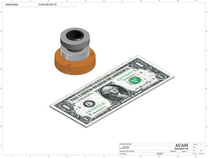 Automatic inline bottle cap tightener machine, model-TruCap, Component CUS-SAY32-10, by Acasi Machinery Inc.
