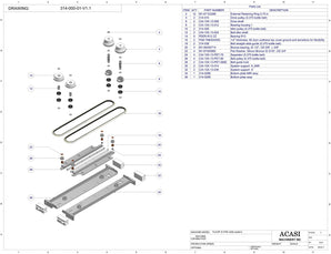 Automatic inline bottle cap tightener machine, model-trucap, Assy 314-000-01-v1.1, by Acasi Machinery Inc.