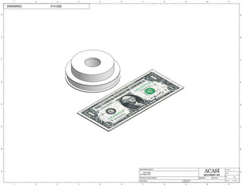 Automatic inline bottle cap tightener machine, model-trucap, Part 314-026, by Acasi Machinery Inc.