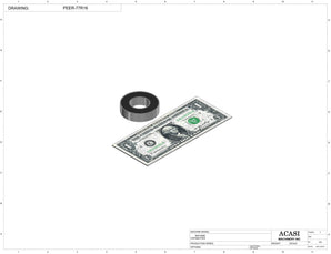 Automatic inline bottle cap tightener machine, model - TruCap, Component PEER-R16 ZZ, by Acasi Machinery Inc.