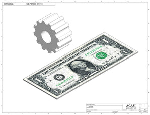 Automatic inline bottle cap tightener machine model - TruCap, Part CS-PS7000-01-014, by Acasi Machinery Inc.