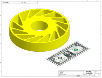 Automatic inline bottle cap tightener machine model - TruCap, Parts 204120, by Acasi Machinery Inc.