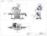 Automatic inline bottle capping machine, model TruCap-X-Cent dimensions, by Acasi Machinery Inc.