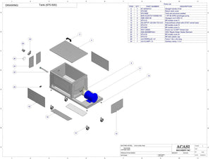 Automatic inline bottle cleaner with dry or wet cleaning options, model BR-15, Assy 975-500, by Acasi Machinery Inc.